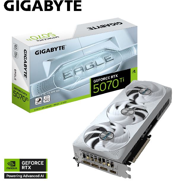 PLACA DE VIDEO GEFORCE RTX 5070 TI 16GB GIGABYTE EAGLE OC ICE SFF