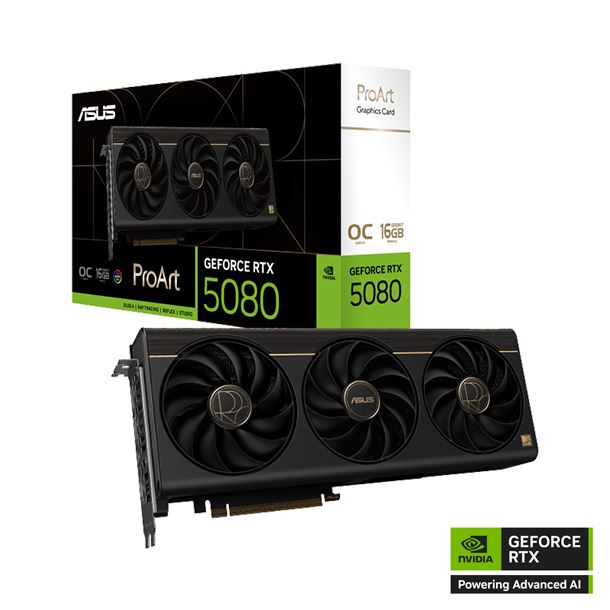 PLACA DE PLACA DE VIDEO GEFORCE RTX 5080 16GB ASUS PROART OC EDITION
