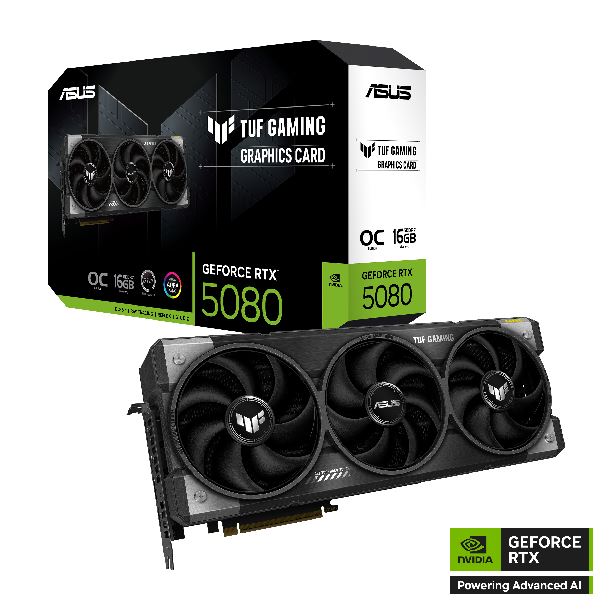PLACA DE VIDEO GEFORCE RTX 5080 16GB ASUS TUF GAMING OC EDITION