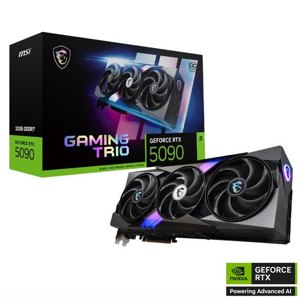 PLACA DE PLACA DE VIDEO GEFORCE RTX 5090 32GB MSI GAMING TRIO OC