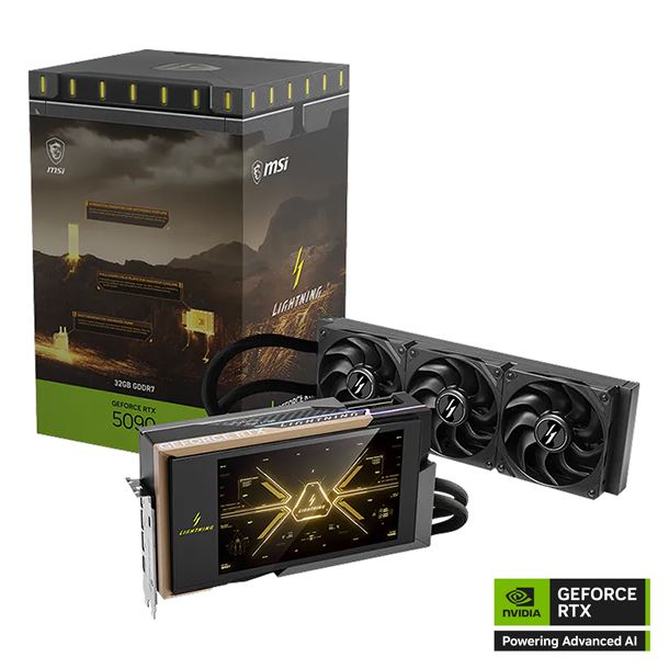 PLACA DE PLACA DE VIDEO GEFORCE RTX 5090 32GB MSI LIGHTNING Z
