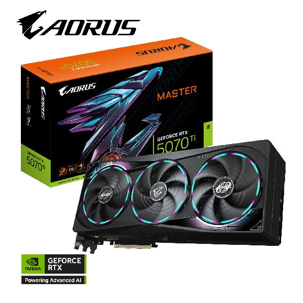 PLACA DE PLACA DE VIDEO GEFROCE RTX 5070 TI 16GB GIGABYTE AORUS MASTER