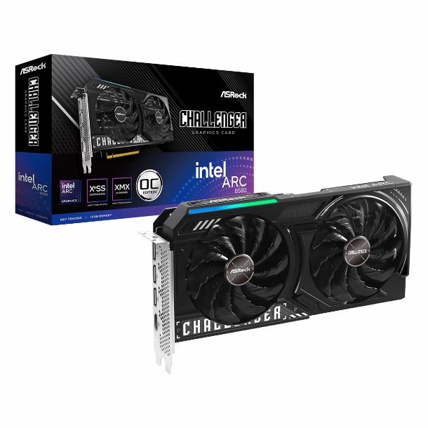 PLACA DE PLACA DE VIDEO INTEL ARC B580 12GB ASROCK CHALLENGER OC SIMIL 4060