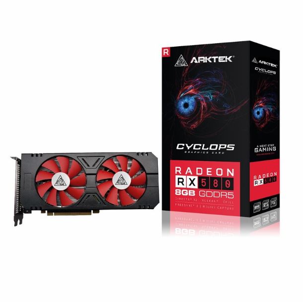 PLACA DE PLACA DE VIDEO RADEON RX 580 8GB ARKTEK DUAL FAN