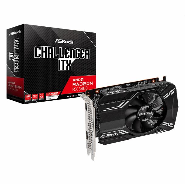 PLACA DE VIDEO RADEON RX 6400 4GB ASROCK CHALLENGER ITX