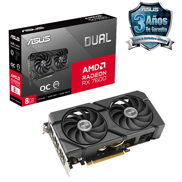 Placa De Placa de Video Radeon Rx 7600 8gb Asus Dual Evo Oc Edition