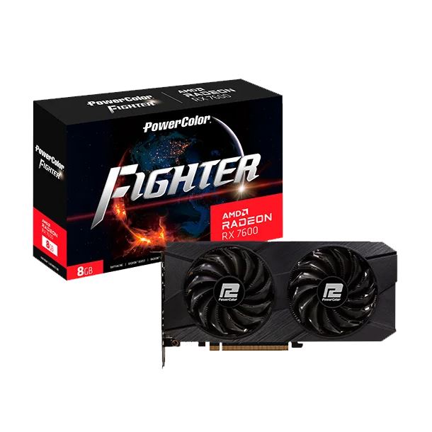 PLACA DE PLACA DE VIDEO RADEON RX 7600 8GB POWERCOLOR FIGTHER