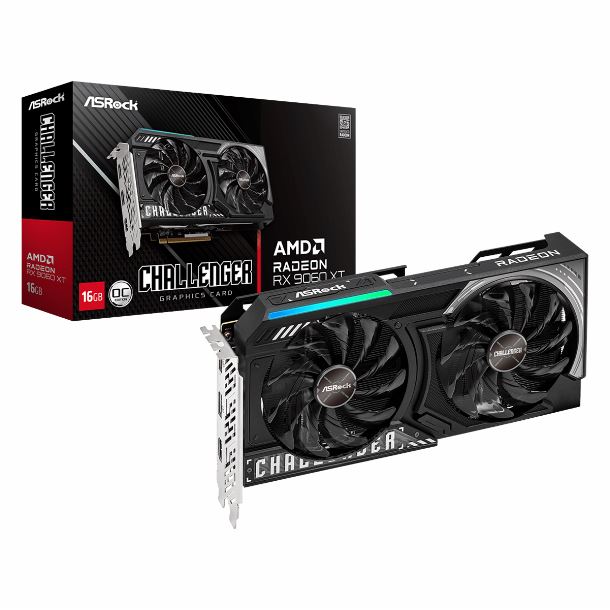 PLACA DE PLACA DE VIDEO RADEON RX 9060 XT 16GB ASROCK CHALLENGER OC