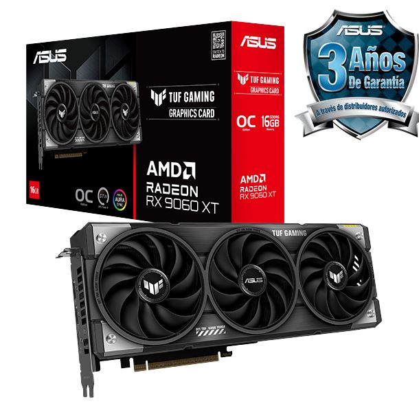 PLACA DE VIDEO RADEON RX 9060 XT 16GB ASUS TUF GAMING OC EDITION