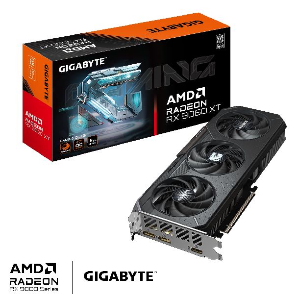 PLACA DE PLACA DE VIDEO RADEON RX 9060 XT 16GB GIGABYTE GAMING OC