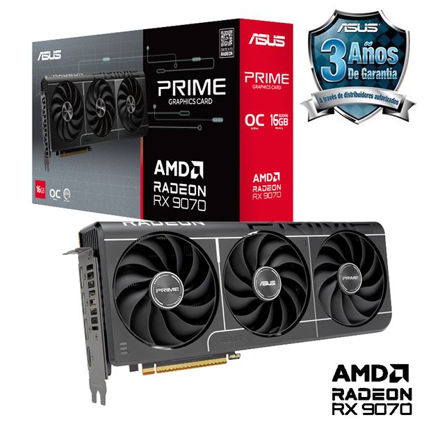 PLACA DE PLACA DE VIDEO RADEON RX 9070 16GB ASUS PRIME EVO OC EDITION