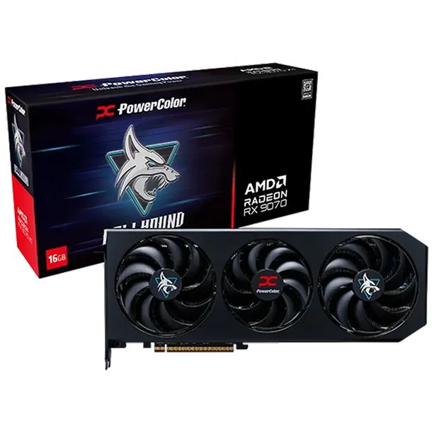 PLACA DE PLACA DE VIDEO RADEON RX 9070 16GB POWERCOLOR HELLHOUND OC