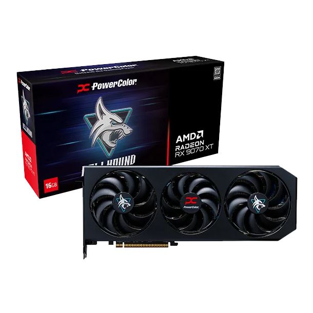 PLACA DE PLACA DE VIDEO RADEON RX 9070 XT 16GB POWERCOLOR HELLHOUND OC