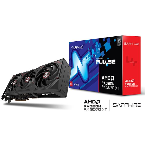 PLACA DE PLACA DE VIDEO RADEON RX 9070 XT 16GB SAPPHIRE PULSE