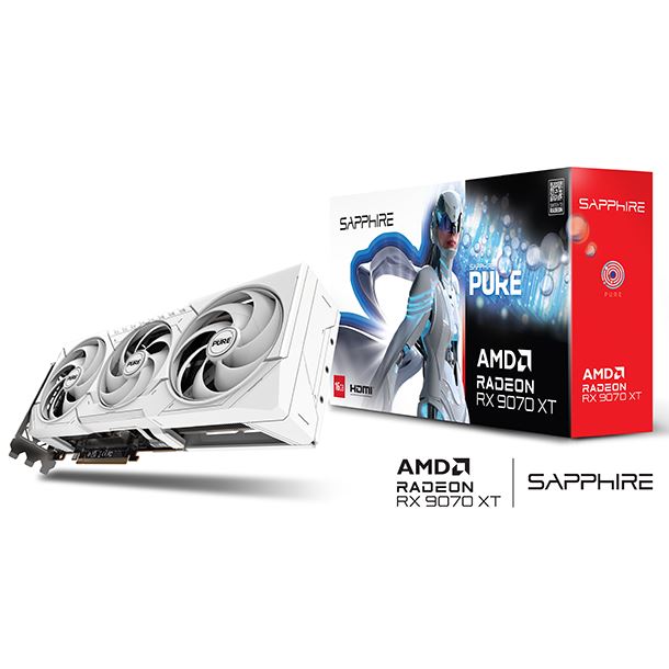 PLACA DE PLACA DE VIDEO RADEON RX 9070 XT 16GB SAPPHIRE PURE