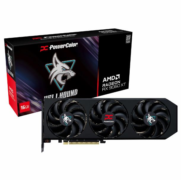 PLACA DE PLACA DE VIDEO RADEON RX 9600 XT 16GB POWERCOLOR HELLHOUND OC