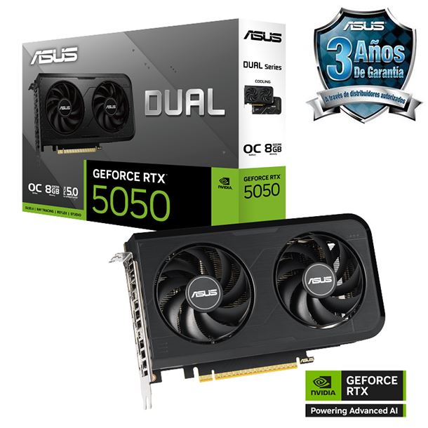 PLACA DE VIDEO GEFORCE RTX 5050 8GB ASUS DUAL OC EDITION
