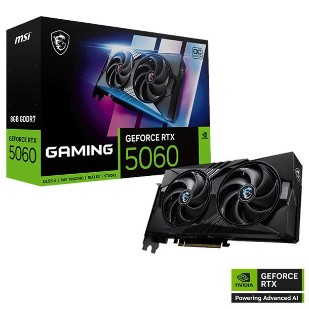 PLACA DE VIDEO GEFORCE RTX 5060 8GB MSI GAMING OC