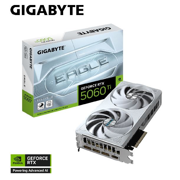 PLACA DE VIDEO GEFORCE RTX 5060 TI 16GB GIGABYTE EAGLE OC ICE