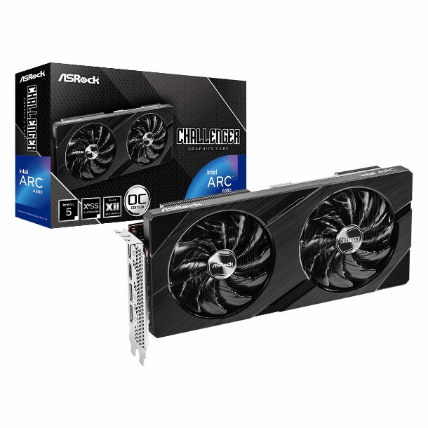 PLACA DE VIDEO INTEL ARC A580 8GB ASROCK CHALLENGER 8GB OC SUPERIOR A 3050 6GB