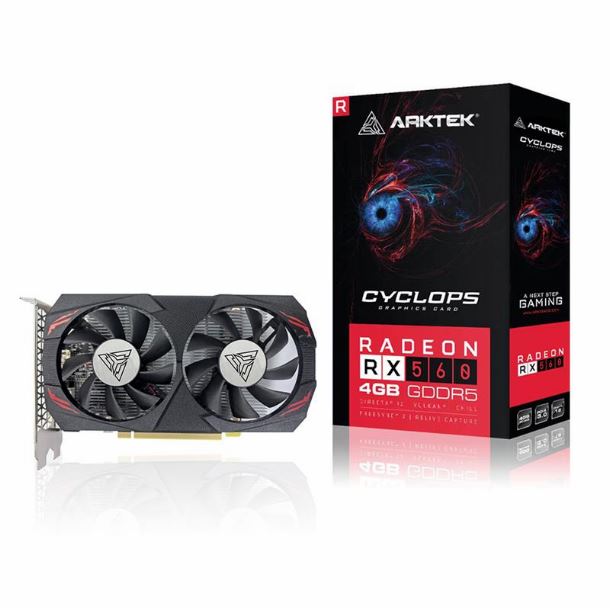 PLACA DE VIDEO RADEON RX 560 4GB DDR5 ARKTEK DUAL AKR560D5S4GH1