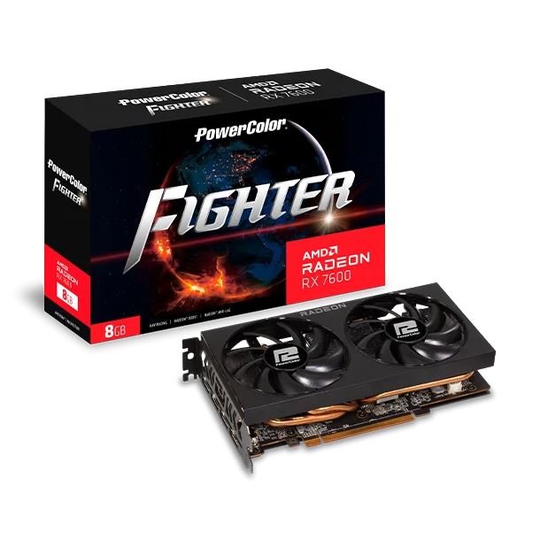 PLACA DE VIDEO RADEON RX 7600 8GB POWERCOLOR FIGHTER