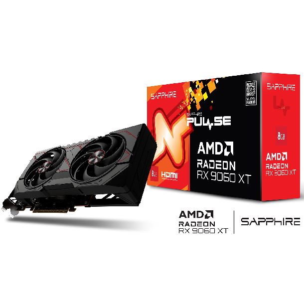 PLACA DE VIDEO RADEON RX 9060 XT 8GB SAPPHIRE PULSE 8GB
