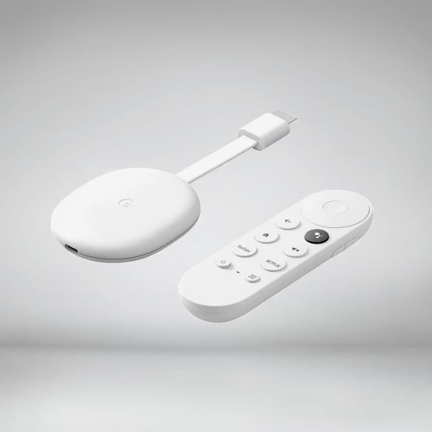 GOOGLE CHROMECAST 4 HD GOOGLE TV WHITE (S/TRAFO S/PILAS)