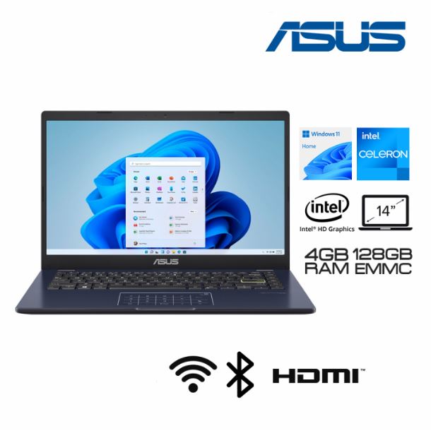 NOTEBOOK ASUS 14 R410MA CELERON N4020 4GB 128GB W11 ENGLISH