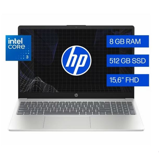 NOTEBOOK HP 156 15-FD0331LA I3-100U 8GB 512GB FHD W11H D0CJ4LA