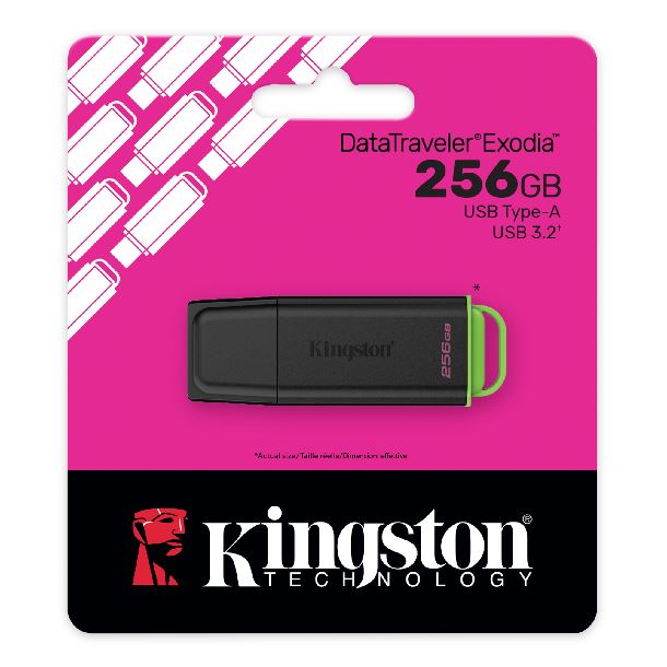 PENDRIVE 256GB KINGSTON DATATRAVELER EXODIA USB 32 GEN1 NEGRO G2