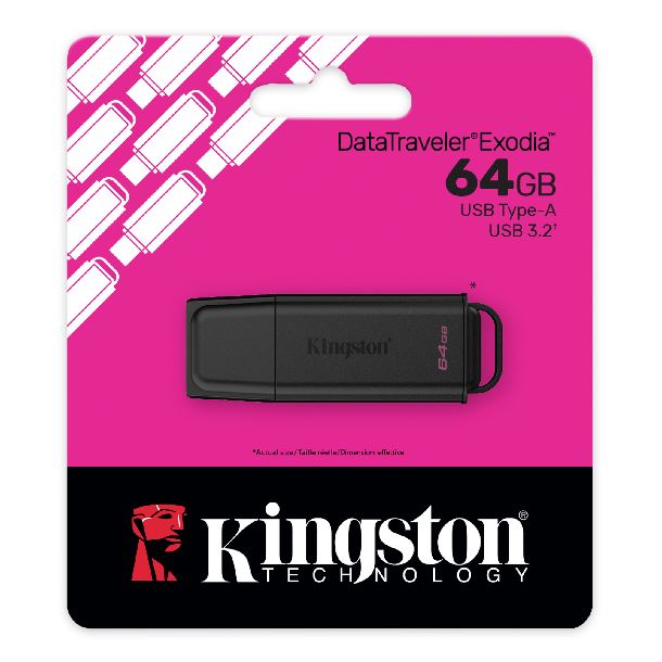 PENDRIVE 64GB KINGSTON DATATRAVELER EXODIA USB 32 GEN1 NEGRO G2