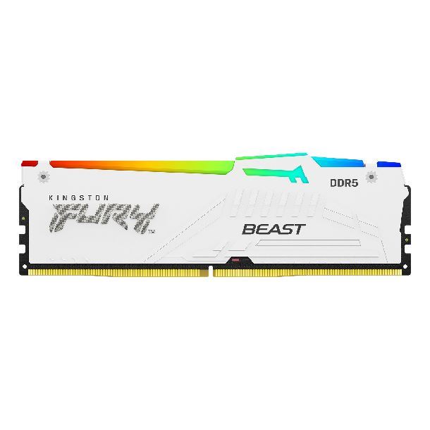 MEMORIA 16GB DDR5 5600 KINGSTON FURY BEAST WHITE RGB
