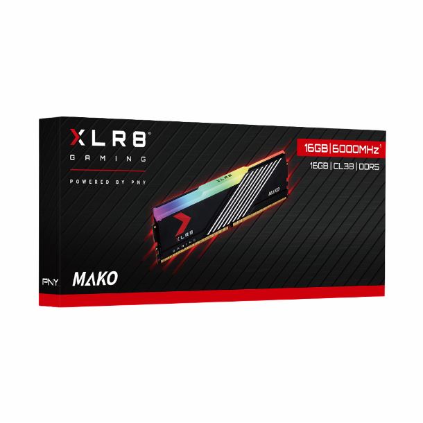 MEMORIA 16GB DDR5 6000 PNY XLR8 GAMING MAKO BLACK EPIC-X RGB