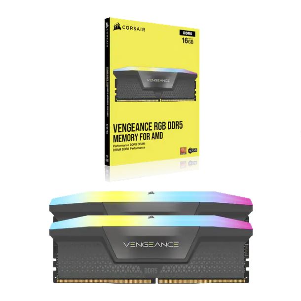MEMORIA 32GB (2X16GB) DDR5 5600 CORSAIR VENGEANCE RGB AMD EXPO