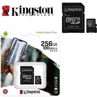 memoria-micro-sd-256gb-kingston-clase-10-canvas-select-plus