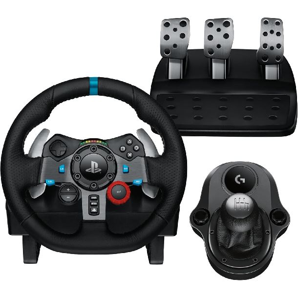 COMBO LOGITECH VOLANTE G29 SE PEDALERA PALANCA DE CAMBIOS SHIFTER PC/PS4/PS5 991-00529