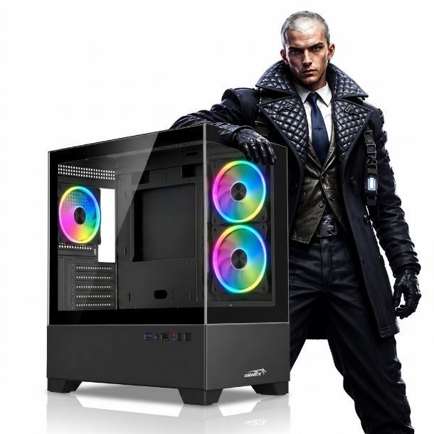 PC GAMER AMD RYZEN 5 5500A52016GB1TB M2 NVMERADEON RX7600GABINETE SENTEY H30 3FANFUENTE 650W