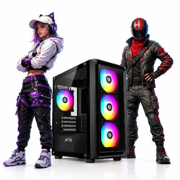PC GAMER AMD RYZEN 5 5600XTB55016GB1TB M2 NVMERTX 5060TI 16GBGABINETE GAMERFUENTE CERTIFICADA