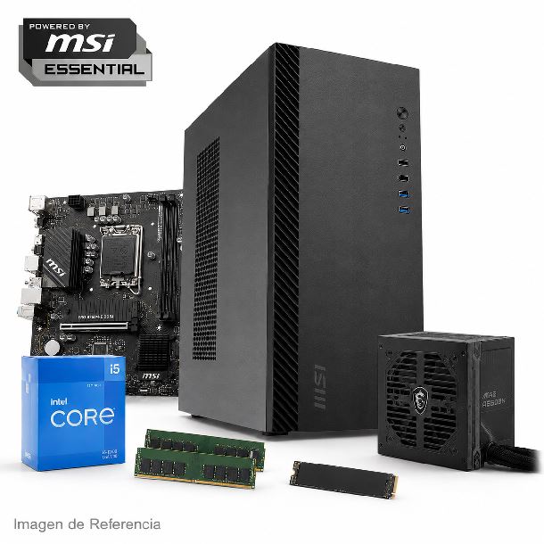 PC POWERED BY MSI ESSENTIAL - INTEL I5 12400B76016GB1TB M2 NVME