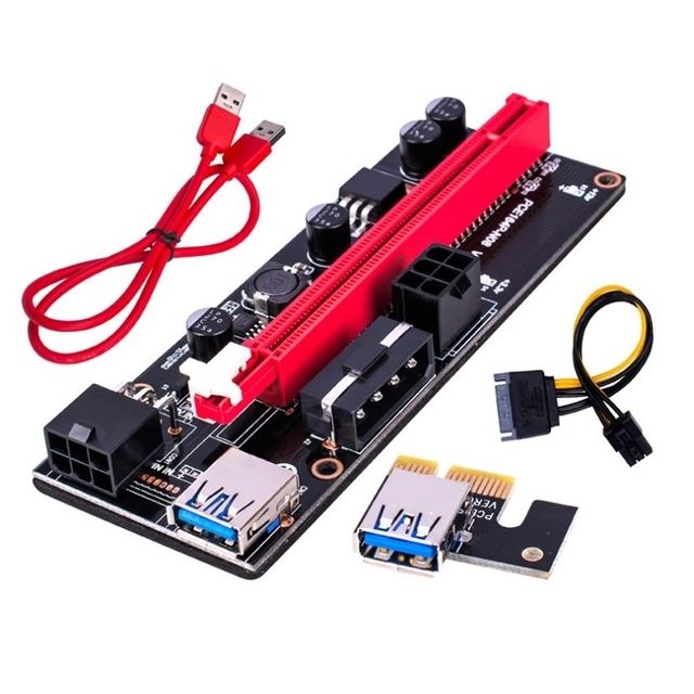 PLACA PCIE RISER 1X A 16X CARD 009S CABLE USB 30