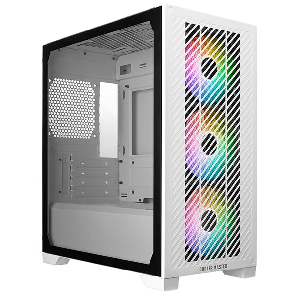 GABINETE COOLERMASTER ELITE 301 WHITE 3FAN ARGB E301-WGNN-S00