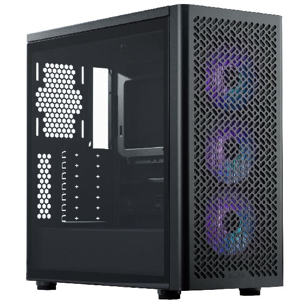 GABINETE COOLERMASTER ELITE 502 TG 3FAN ARGB