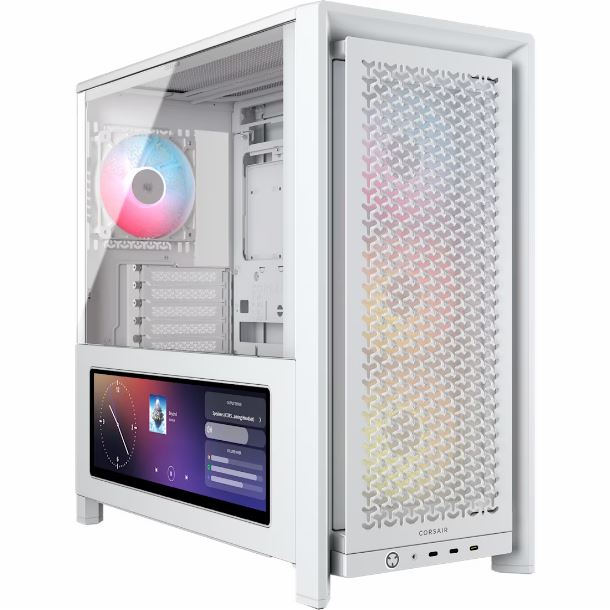 GABINETE CORSAIR FRAME 4000D LCD RS ARGB PREMIUM BLANCO CC-9011327-WW