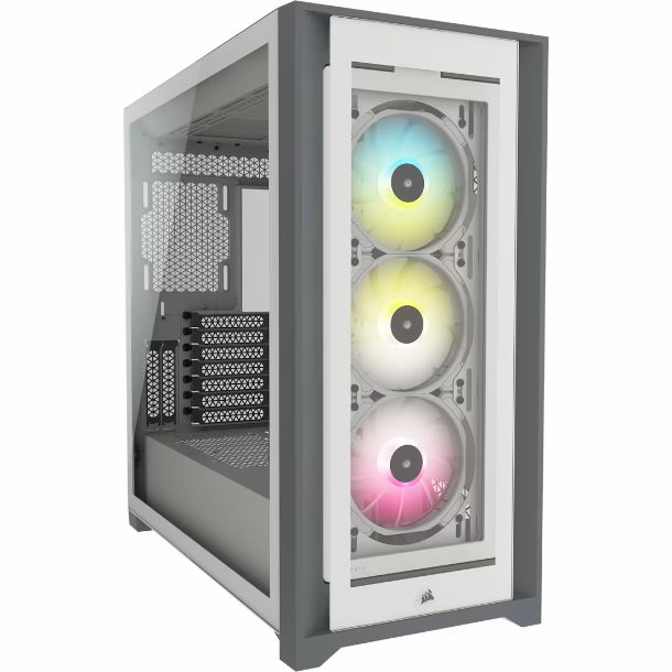 GABINETE CORSAIR 5000X ICUE VIDRIO TEMPLADO MID-TOWER RGB WH P/ SERIE 5000