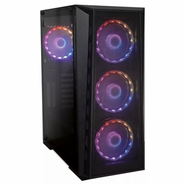 GABINETE EAGLE WARRIOR CG-12AJ 4FAN RGB BLACK