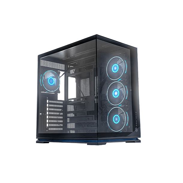 GABINETE EVOLABS LUMA X TG PANORAMICO 4FAN ARGB
