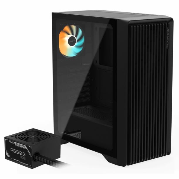 GABINETE GIGABYTE C103 GLASS FUENTE 650W P650G PG5 80 PLUS GOLD