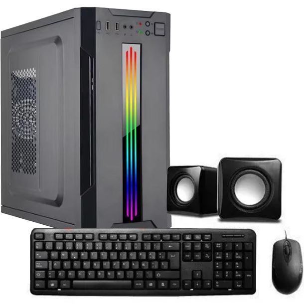 GABINETE GAMER RGB C/KIT TECLADO Y MOUSE