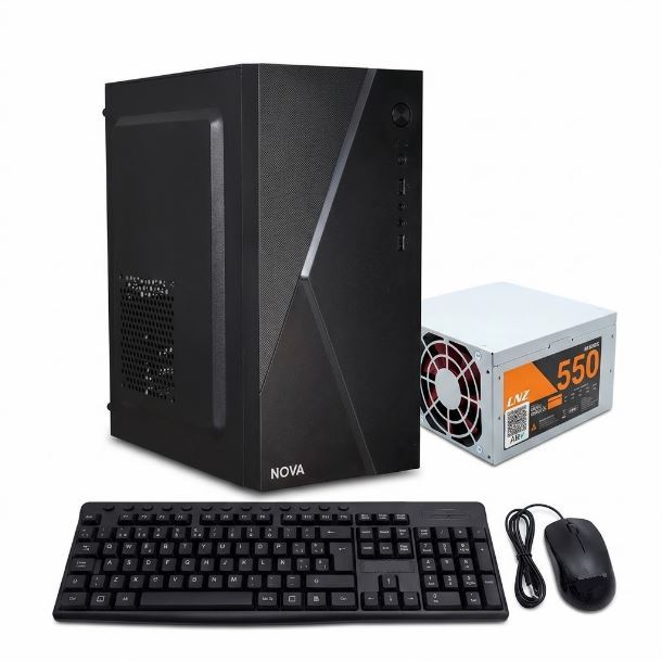 GABINETE KIT NOVA FUENTE 500W LNZ TECLADO Y MOUSE USB